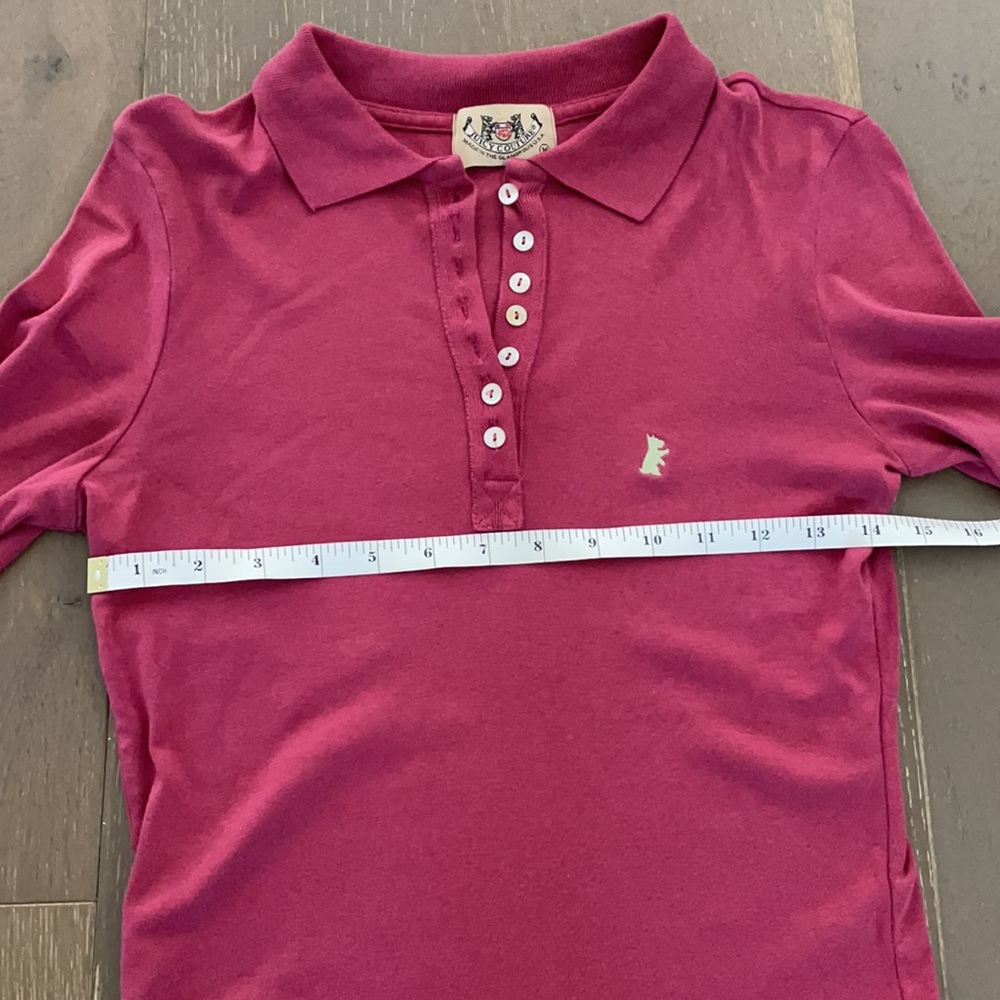 Juicy Couture Girl’s Long Sleeve Polo Size M - Picture 3 of 6